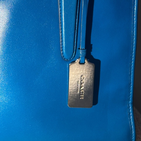 Coach Crosby Teal Leather Satchel - Picture 8 of 15